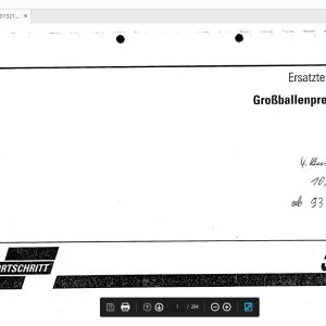 Fortschritt Case IH 530 Ballenpresse Ersatzteilkatalog - PDF