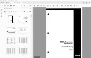 Fortschritt Case IH 550 Ballenpressen 1991 Produktion Ersatzteilkatalog 02930073 - PDF