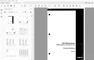 Fortschritt Case IH 550 Ballenpressen 1996 Produktion Ab Serien Nr. 601 Ersatzteilkatalog - PDF