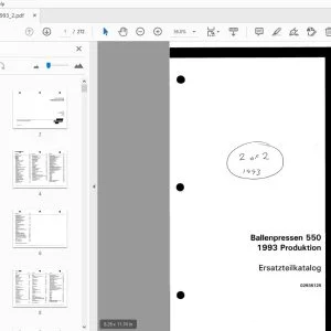 Fortschritt Case Ih Ballenpressen 550 1993 02935125 Ersatzteilkatalog - PDF
