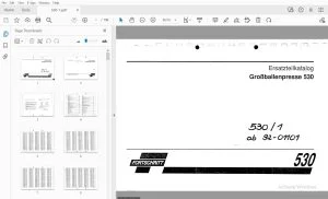 Fortschritt Großballenpresse 530-1 Ersatzteilkatalog 92-01101 - PDF