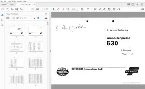 Fortschritt Großballenpresse 530 Ersatzteilkatalog - PDF