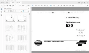Fortschritt Großballenpresse 530 Ersatzteilkatalog BR607 - PDF
