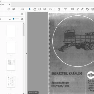 Fortschritt HTS 90.04T 088 Spezialanhanger Ersatzteil-Katalog - PDF