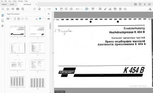 Fortschritt Hochdruckpresse K 454 B Ersatzteilkatalog - PDF