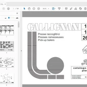 Gallignani 1500/1600/1690/2690/2690E/3690 Pick-Up Balers Parts Manual - PDF