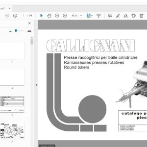 Gallignani 3150/3500 Round Balers Parts Manual - PDF