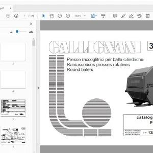 Gallignani 3200 SC 99 Round Balers Parts Manual - PDF