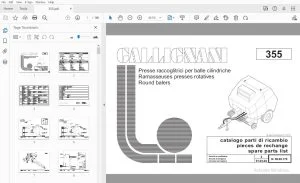 Gallignani 355 Round Balers Parts Manual - PDF