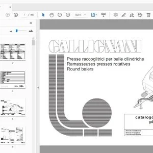 Gallignani 355 Round Balers Parts Manual - PDF