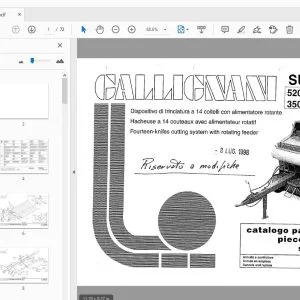 Gallignani 5200, 3200, 3120, 3500, 3150, 8600 Supercut Parts Manual - PDF