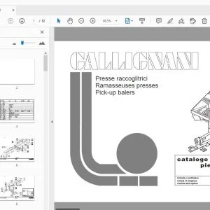 Gallignani 5690 5690 Gold Pick-up Balers Parts Manual - PDF