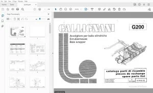 Gallignani G200 Bale Wrapper Parts Manual - PDF