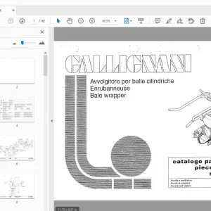Gallignani G200 Bale Wrapper Parts Manual - PDF