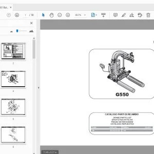 Gallignani G550 Bale Wrapper Parts Manual - PDF