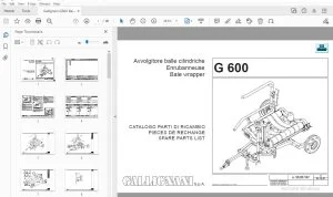 Gallignani G660 Bale Wrapper Parts Manual - PDF