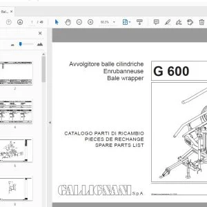Gallignani G660 Bale Wrapper Parts Manual - PDF