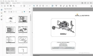 Gallignani G660J Bale Wrapper Parts Manual - PDF