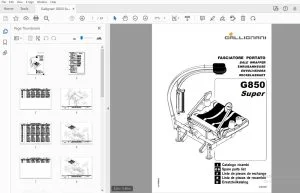 Gallignani G850 Super Bale Wrapper Parts Manual - PDF