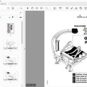 Gallignani G850 Super Bale Wrapper Parts Manual - PDF