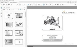 Gallignani G880 A Bale Wrapper Parts Manual - PDF