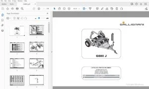 Gallignani G880 J Bale Wrapper Parts Manual - PDF