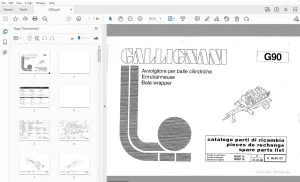 Gallignani G90 Bale Wrapper Parts Manual - PDF