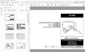 Gallignani G950 Bale Wrapper Parts Manual - PDF