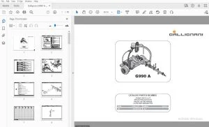 Gallignani G990 A Bale Wrapper Parts Manual - PDF
