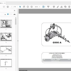 Gallignani G990 A Bale Wrapper Parts Manual - PDF