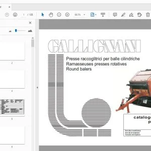 Gallignani GA C5 Round Baler Parts Manual - PDF