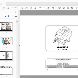 Gallignani GACH32 L-LRe-LR Parts Manual - PDF
