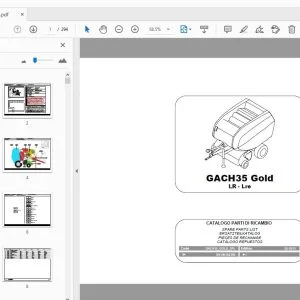 Gallignani GACH35 Gold LR-Lre Parts Manual - PDF