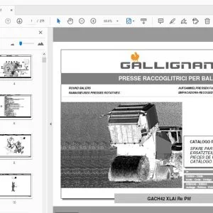 Gallignani GACH42 XLAI Re PW Round Balers Parts Manual - PDF