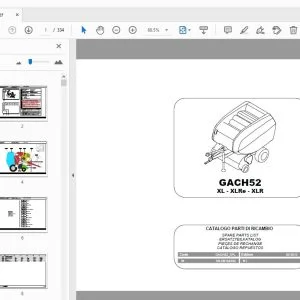 Gallignani GACH52 XL-XLRe-XLR Parts Manual - PDF