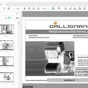 Gallignani GACHR52 LR Round Balers Parts Manual - PDF