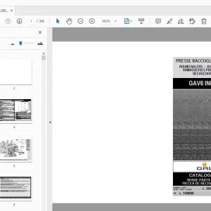 Gallignani GAV6 Industry LReSC-II Round Balers Parts Manual - PDF