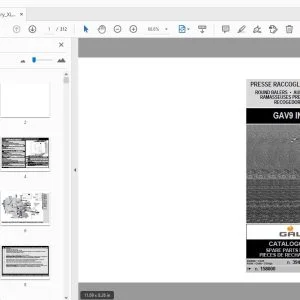 Gallignani GAV6 Industry XLR-II Round Balers Parts Manual - PDF
