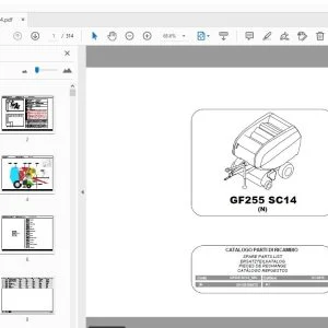 Gallignani GF255 SC14 (N) Parts Manual - PDF