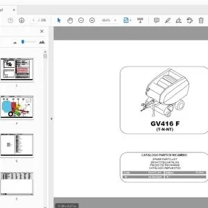 Gallignani GV416 F (T-N-NT) Parts Manual - PDF