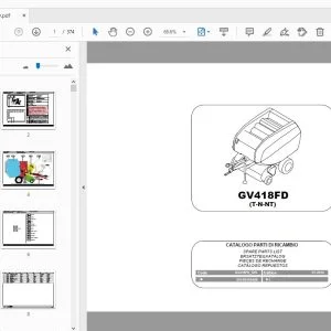 Gallignani GV418FD (T-N-NT) Parts Manual - PDF