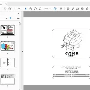 Gallignani GV516 R (T-N-NT) Parts Manual - PDF