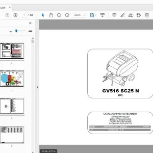 Gallignani GV516 SC25 N (N) Parts Manual - PDF