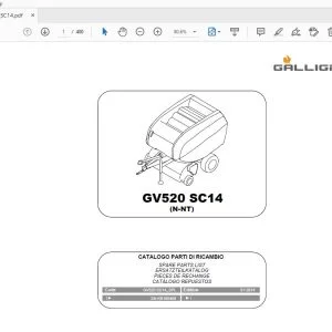 Gallignani GV520 SC14 (N-NT) Parts Manual - PDF