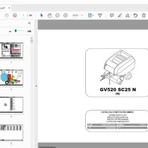Gallignani GV520 SC25 N (N) Parts Manual - PDF