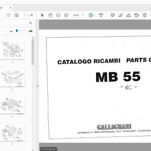 Gallignani MB 55 Parts Manual - PDF DOWNLOAD