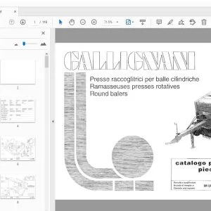 Gallignani R 52 R52L Round Balers Parts Manual - PDF
