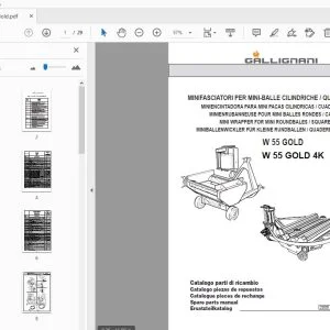 Gallignani W55 Gold-W55 Gold 4K MINI WRAPPER FOR MINI ROUNDBALES  SQUARE BALES PARTS MANUAL - PDF
