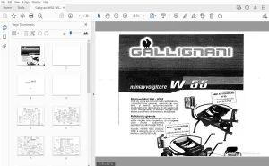 Gallignani W55-W55 E Mini Avvolgitore manuale delle parti - PDF