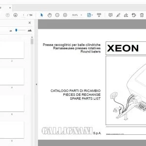 Gallignani XEON Round Balers Parts Manual - PDF